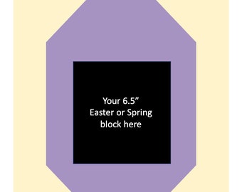 Panorama Egg Quilt-Block-Muster: 12.5-Zoll-Ostern-Design (PDF-Muster)