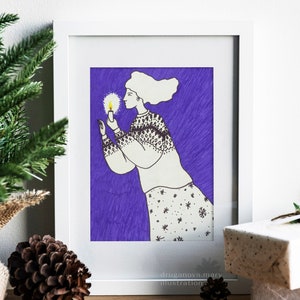 Auf der Suche nach dem Licht - Digitaldruck | Poster im A5-Papierformat + Postkarte 10x15 | Wärmendes Geschenk | SOFORTIGER DOWNLOAD