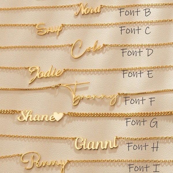 Custom Name Necklace, Personalized Gold Name Necklace, Silver Name Necklace, Name Jewelry for Women, Perfect Gift for Her, Mother Gifts