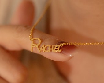 Collar personalizado con nombre de fuente de Disney, collar personalizado con placa de identificación para niños, collar con nombre de niña, regalo personalizado para niños, regalo para hija