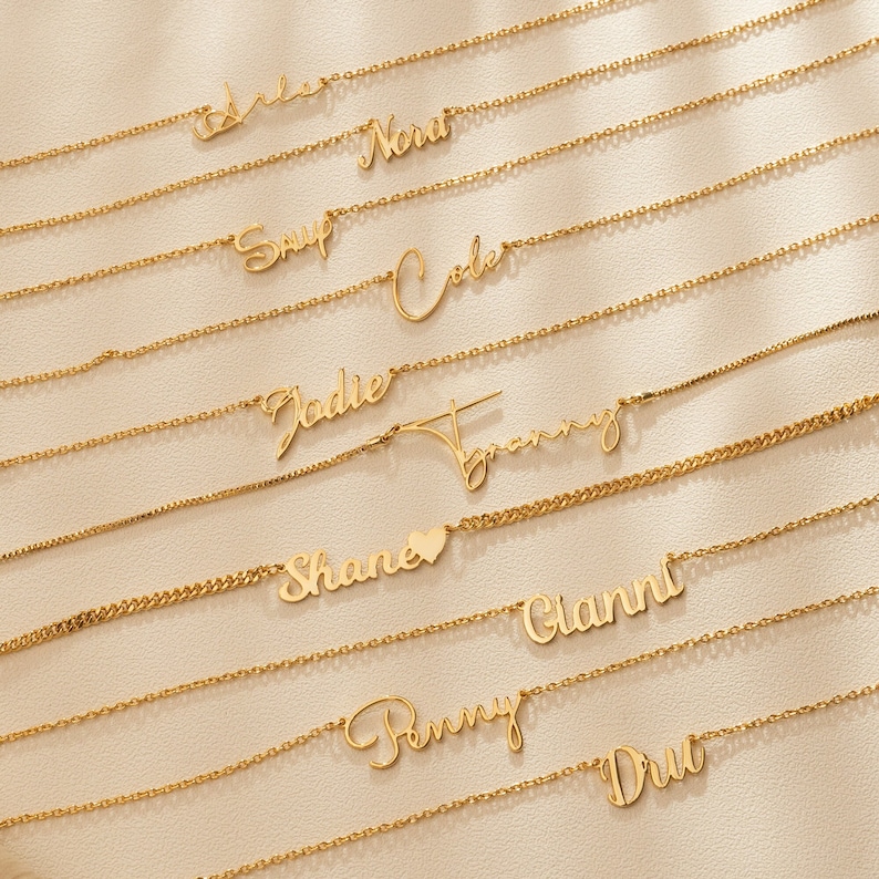 Custom Name Necklace, Personalized Gold Name Necklace, Silver Name Necklace, Name Jewelry for Women, Perfect Gift for Her, Mother Gifts zdjęcie 5