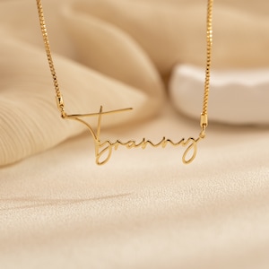 Aangepaste naamketting, gepersonaliseerde gouden naamketting, zilveren naamketting, naamsieraden voor vrouwen, perfect cadeau voor haar, moedergeschenken afbeelding 3