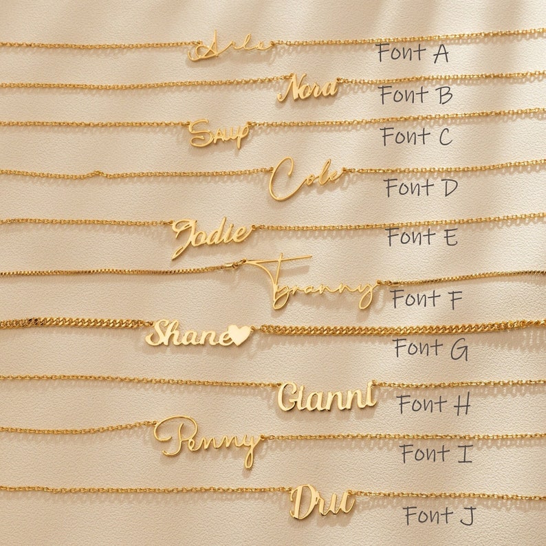 Aangepaste naamketting, gepersonaliseerde gouden naamketting, zilveren naamketting, naamsieraden voor vrouwen, perfect cadeau voor haar, moedergeschenken afbeelding 1