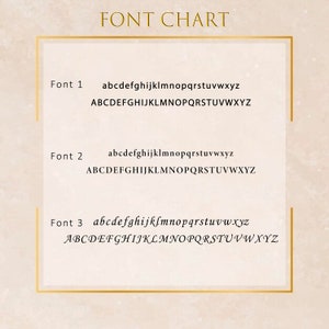 May include: A chart displaying three different fonts, labelled Font 1, Font 2, and Font 3. Each font shows the alphabet in lowercase and uppercase letters.