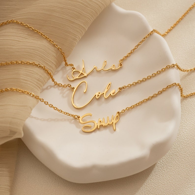 Aangepaste naamketting, gepersonaliseerde gouden naamketting, zilveren naamketting, naamsieraden voor vrouwen, perfect cadeau voor haar, moedergeschenken afbeelding 4