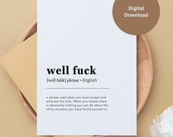 Tarjeta imprimible divertida para un amigo / Tarjeta de felicitación con humor para adultos / Descarga instantánea