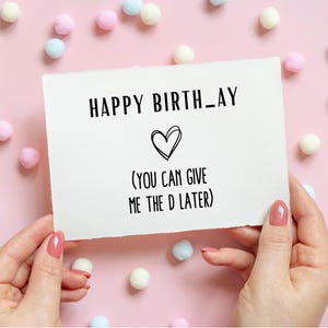 Cartão de aniversário para o marido, Feliz aniversário marido, Cartão de aniversário sujo e safado para ele, Namorado, Cartão de aniversário romântico para impressão, Arquivo digital