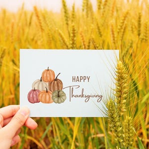 Printable Thanksgiving Greeting Card – Instant Download | Happy Thanksgiving Card, Fall Digital Card, Cute Autumn Greeting,Digital Downkload