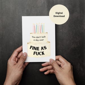 Belle carte d'anniversaire, drôle de carte imprimable, carte d'anniversaire pour elle lui frère soeur ami fils fille femme mari, téléchargement numérique