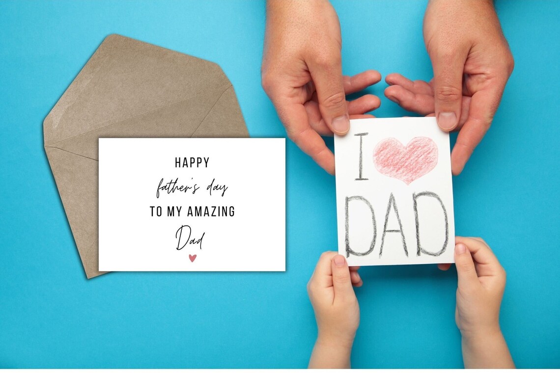 Happy Fathers Day to My Amazing Dad Card Printable, Simple Dad Fathers ...