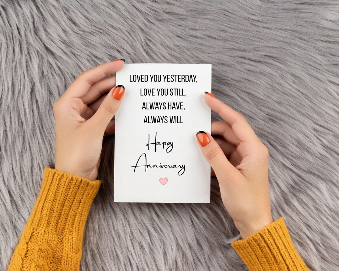 Printable Anniversary Card for Husband/wife, Romantic Love Card, Happy ...