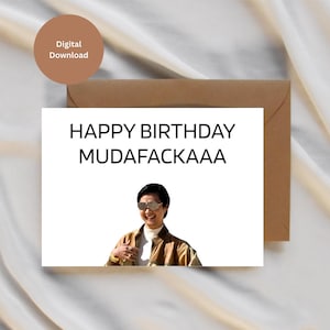 Biglietto d'auguri divertente stampabile per adulti / Biglietto d'auguri sarcastico / Biglietto di compleanno per adulti / Regalo con download immediato / PDF