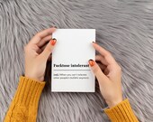 Funny greeting card, Fucktose intolerant, Snarky birthday card for her, him, Encouragement card, Co-worker leaving,Sympathy Empathy Card/PDF