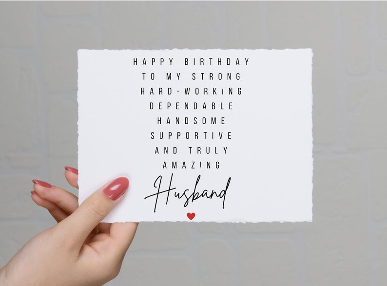 Birthday Card for Hubby, Happy Birthday Husband, Soulmate,special Gift ...