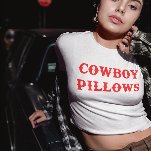 Cowboy Pillows Crop Top in White - Great Festival wear or if you just want to be the coolest Cowgirl around!