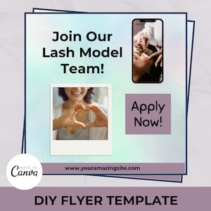 Join Our Lash Model Team – Stylish Template for Recruiting Models | Beauty Business Marketing | Lash Artist Digital Products | Lash Tech