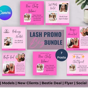 Lash Flyer Collection | Pink | Beauty Business Marketing | Lash Artist Digital Products | Lash Business Branding Kit | New Client Flyer