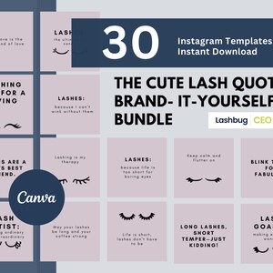 Lash Quotes –30 Cute and Captivating Posts for Your Lash Business | Lash Social Media | Lash Extension Education |Lash Tech Digital Products
