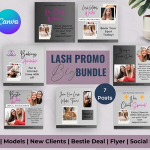 Lash Flyer Collection | Grey | Beauty Business Marketing | Lash Artist Digital Products | Lash Business Branding Kit | New Client Flyer