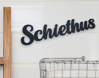 Panneau Schiethus - panneau de porte de toilette - décoration autocollant toilette - décoration murale salle de bain - décoration murale - décoration salle de bain - shithouse