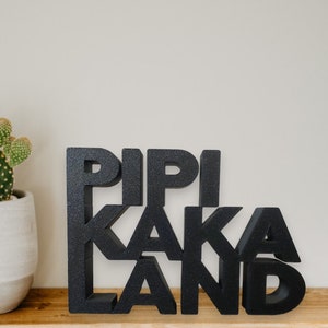 Pipa Kaka Land Sign - Standing Toilet Sign Decoration - 3D Printed