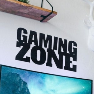 Gaming Zone Sign - Gaming Door Sign Gaming - Gaming Setup Decoration Gaming Room - Wall Sticker Gaming Room Wall Gamer Decoration Youth Room