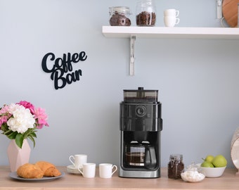 Targa spessa con stampa decorativa per caffetteria/cucina