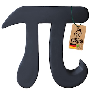 Pi Symbol Skulptur - Mathematik Zeichen - Schreibtisch Dekoration zum aufstellen - Büro Deko - Mathe Physik Lehrer - Figur aus Kunststoff