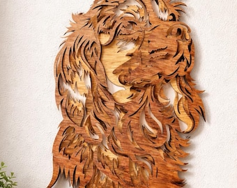 Furry 3D Cocker Spaniel Wood Wall Art: Decor for Dog Lover