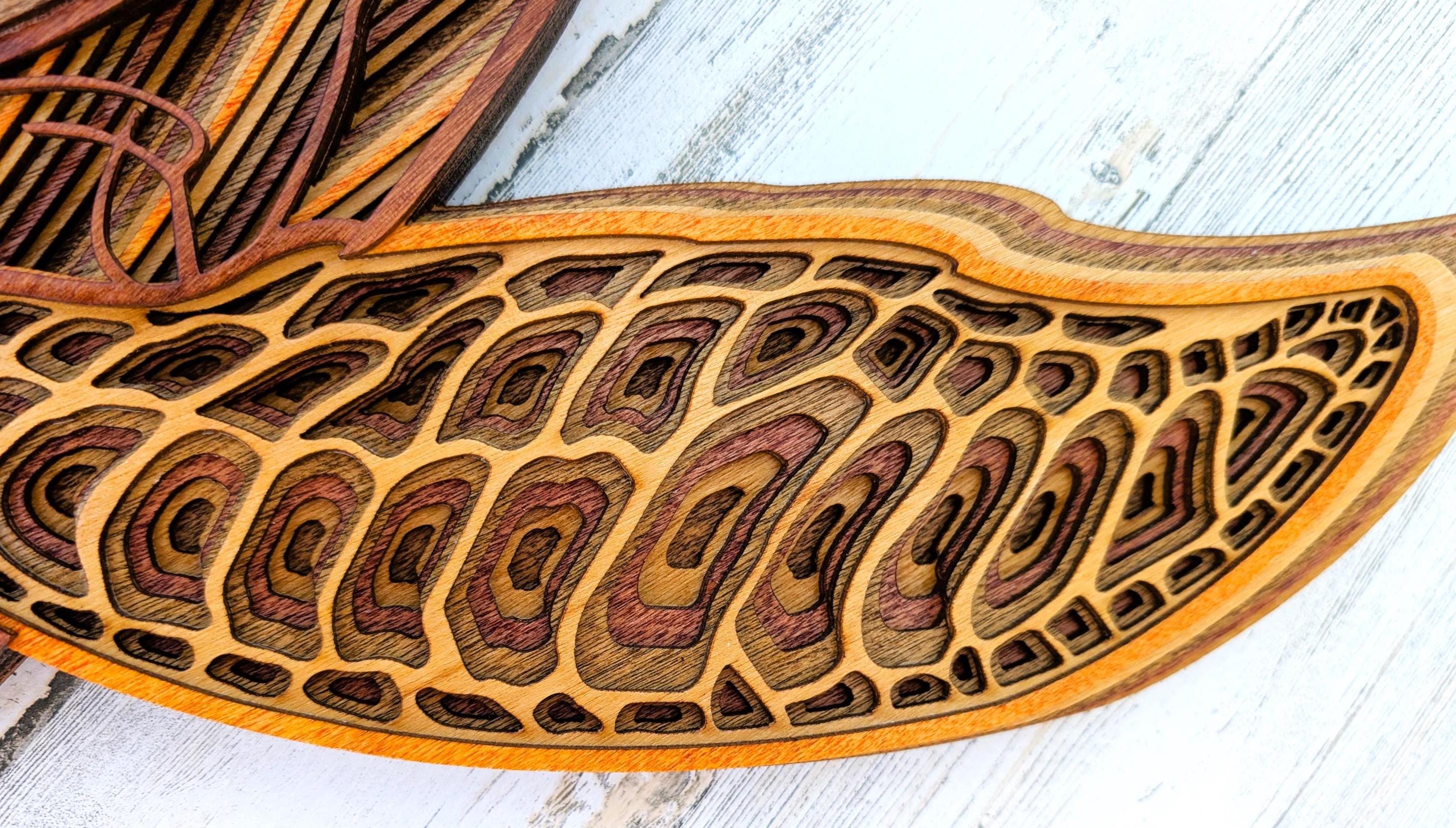 3D Sea Turtle Wood Wall Art – Layered Ocean Life Decor - Etsy