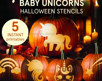 craft stencils unicorn pumpkin