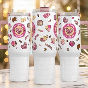 Cafecito y chisme PNG 40oz Tumbler, Concha 40 oz Tumbler Png, 40oz Tumbler Sublimation Designs, Cafecito 40oz Tumbler Wrap,Coffee and gossip
