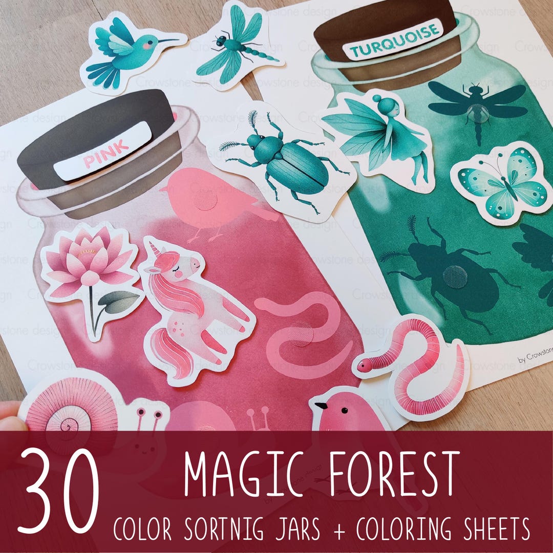 Color Sorting Toddler Activity, Montessori Color Mathcing Game Activity ...