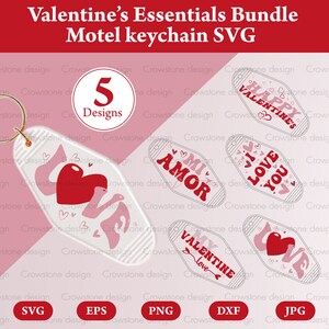 5 Valentine Schlüsselbund svg Bündel, Retro Valentine, Valentinstag Geschenkbox für sie, Geschenk für ihren Valentinstag, kommerzielle Nutzung svg