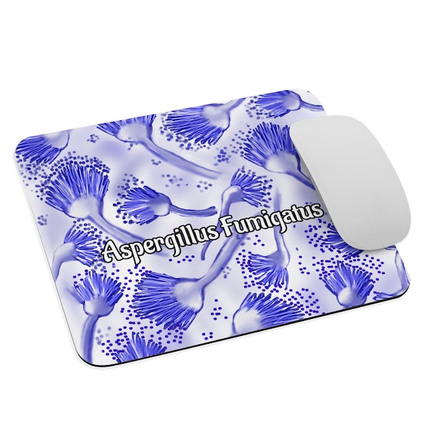 Aspergillus fumigatus Scotch Tape Prep Lactophenol Blue Mold Mycology Mouse Pad