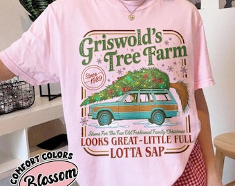 Griswold Tree Farm Shirt, Christmas Vacation Shirt, Comfort Colors Christmas Tee, Little Full Lotta Sap Gift