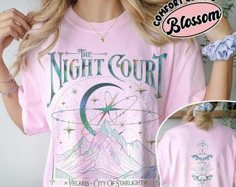 Velaris Night Court Shirt, ACOTAR Comfort Colors Tee, Court of Dreams Shirt, Inner Circle Bookish Gift, Two Sided