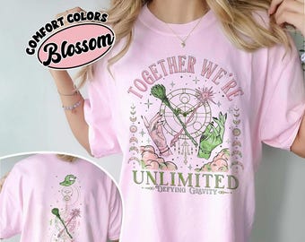 Wicked Together We’re Unlimited Comfort Colors Shirt, Defy Gravity Broadway Musical Tee, Magic Broomstick Wand Shirt, Wizard Movie Fan Gift