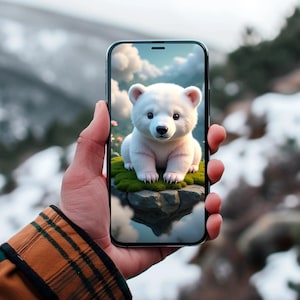 15 Magical Animal Phone Wallpapers - Cute Woodland Creatures on Mossy Stones - Enchanted Nature Backgrounds