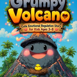 The Grumpy Volcano Kids Story Book, Emotional Regulation for Toddlers (PDF Download)