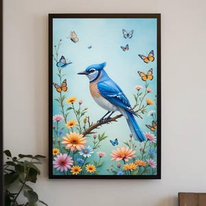 Colorful Birds Clipart Poster Prints: Whimsical Feathered Wall Art (Digital Download PNGs A3/A4/8x10