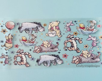 Winnie the Pooh UV DTF Cup Wrap, uvdtf stickers for cups and tumblers