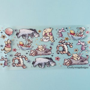 Winnie the Pooh UV DTF Cup Wrap, uvdtf stickers for cups and tumblers