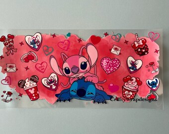 Stitch UV DTF Cup Wrap, uvdtf stickers for cups and tumblers