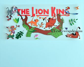 Lion King UV DTF Wrap, stickers for cups and tumblers, ships fast