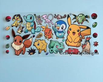uv dtf kids character cup wrap, uv dtf kids cup wrap, uv dtf ready to ship physical wrap, uvdtf wraps for kids, tumbler kids character wraps
