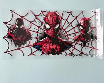 uv dtf Spiderman cup wrap, uvdtf kids stickers, UVDTF stickers for cups and tumblers