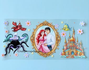 Ariel UV DTF Cup Wrap, uvdtf stickers for cups and tumblers, permanent stickers