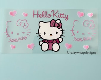 UV DTF Kitty Cup Wrap: uvdtf  stickers for cups and tumblers, permanent stickers