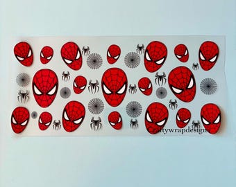 uv dtf Spiderman cup wrap, uvdtf kids stickers, UVDTF stickers for cups and tumblers